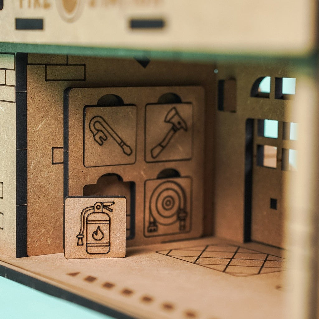 Fire Station – Colour-Your-Own Wooden Play Set