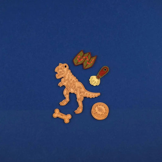 Fossil – Colour-Your-Own Wooden Dinosaur Mini Set