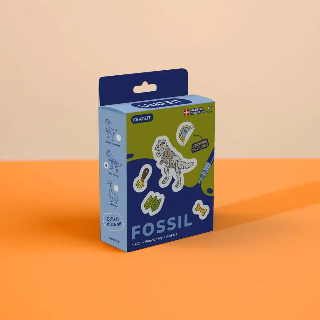 Fossil – Colour-Your-Own Wooden Dinosaur Mini Set