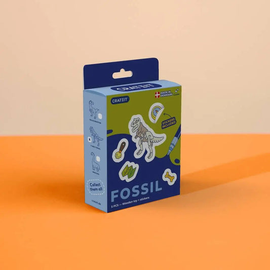 Fossil – Colour-Your-Own Wooden Dinosaur Mini Set