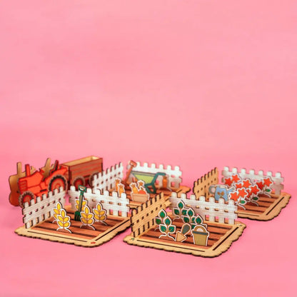 Harvest Time – Colour-Your-Own Wooden Play Set