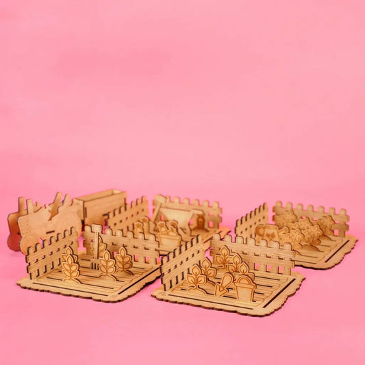 Harvest Time – Colour-Your-Own Wooden Play Set