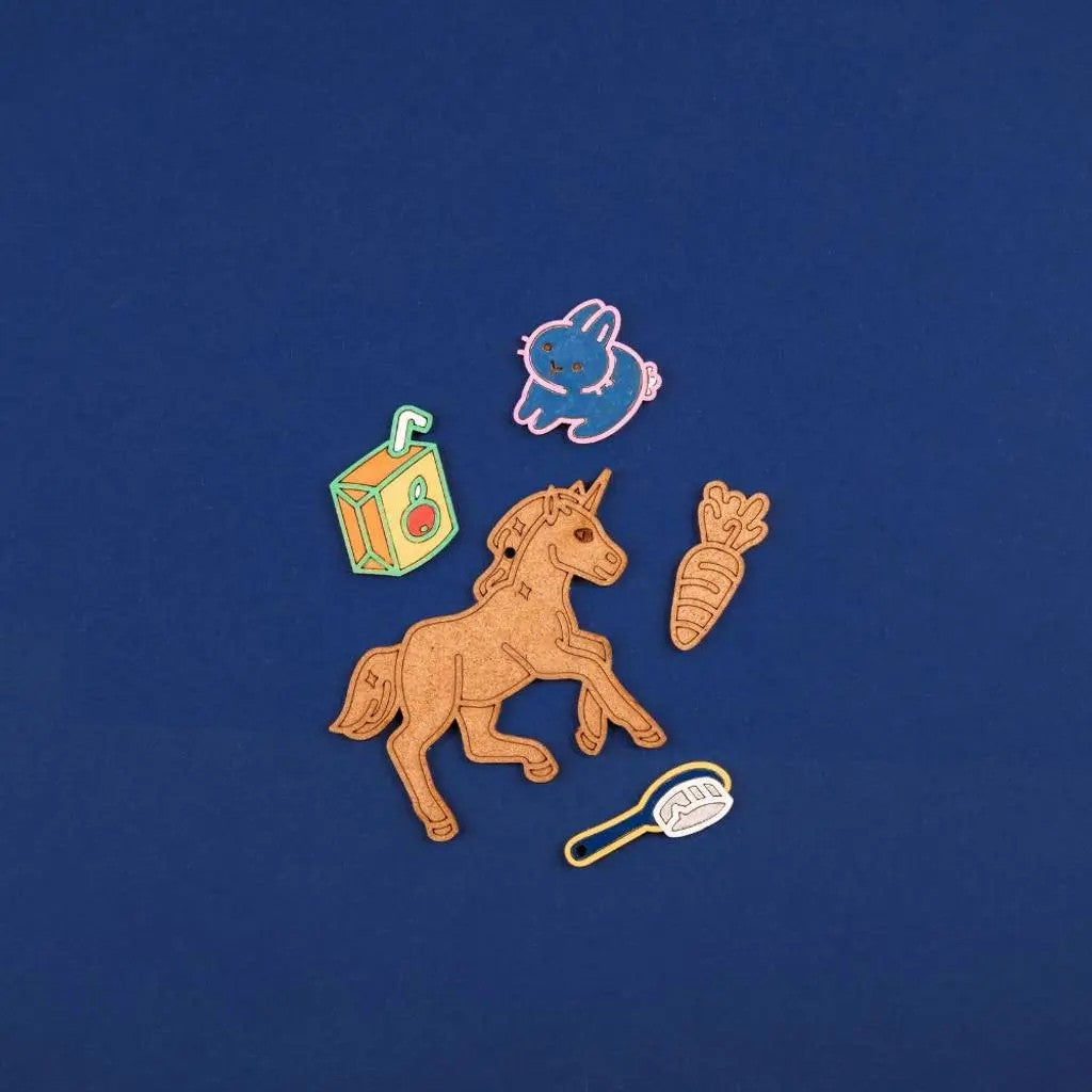 Juni – Colour-Your-Own Wooden Unicorn Mini Set