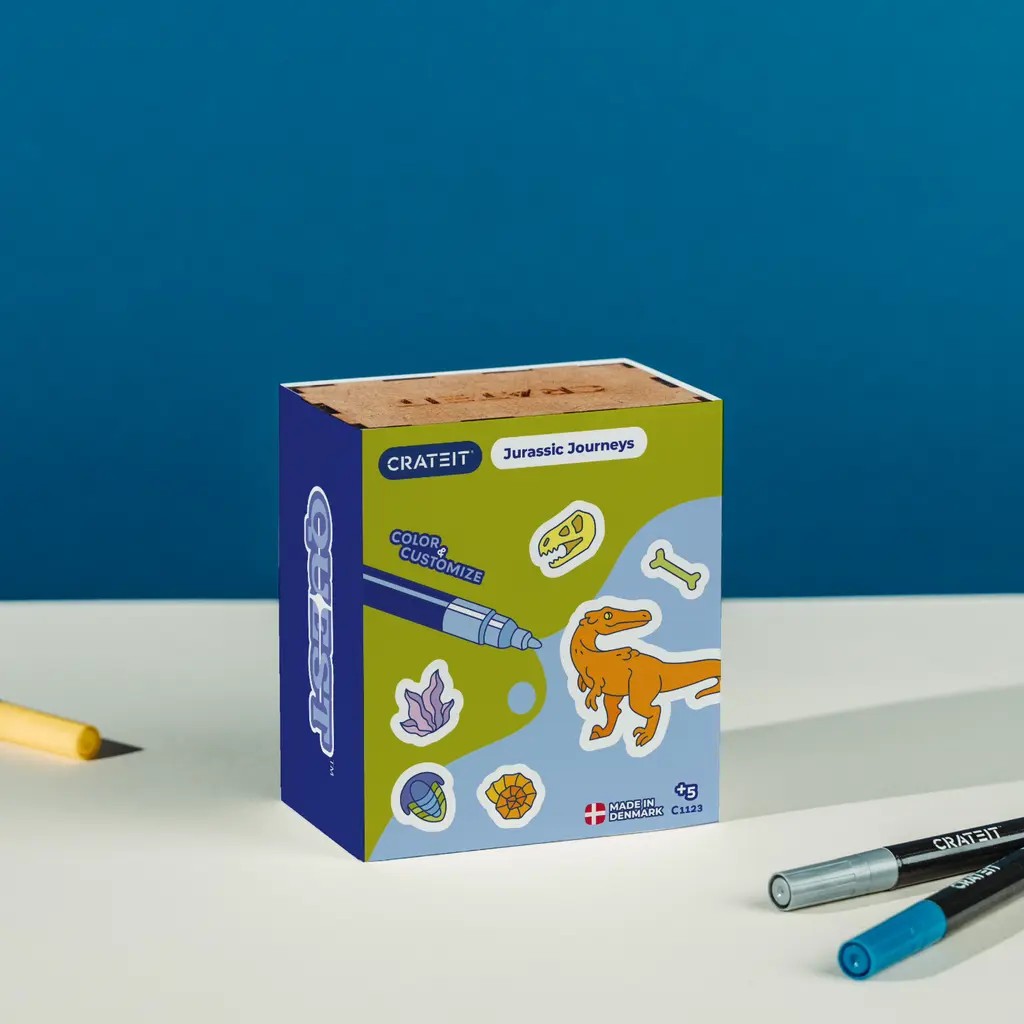 Jurassic Journeys – Colour-Your-Own Wooden Dinosaur Set