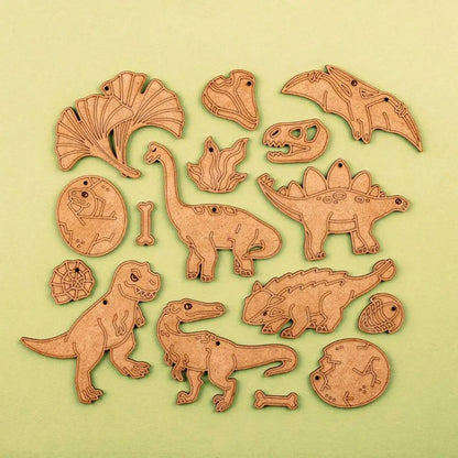 Jurassic Journeys – Colour-Your-Own Wooden Dinosaur Set