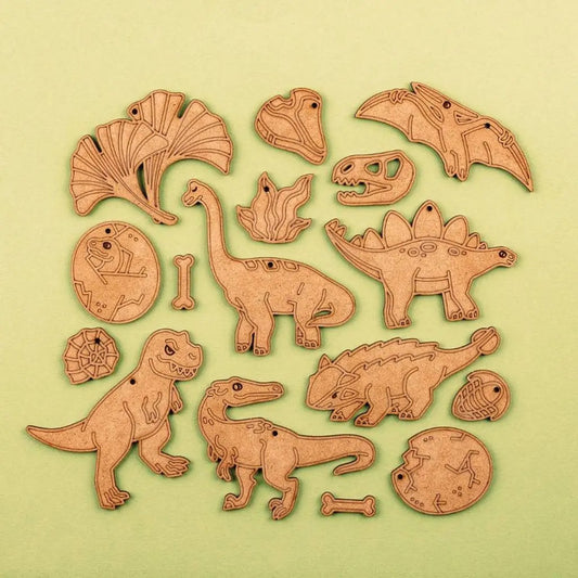 Jurassic Journeys – Colour-Your-Own Wooden Dinosaur Set