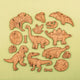 Jurassic Journeys – Colour-Your-Own Wooden Dinosaur Set