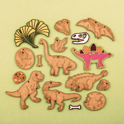 Jurassic Journeys – Colour-Your-Own Wooden Dinosaur Set