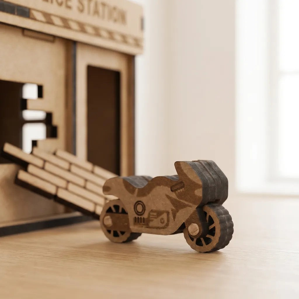 Police Station – Colour-Your-Own Wooden Play Set