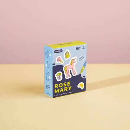 Rosemary – Colour-Your-Own Wooden Unicorn Mini Set