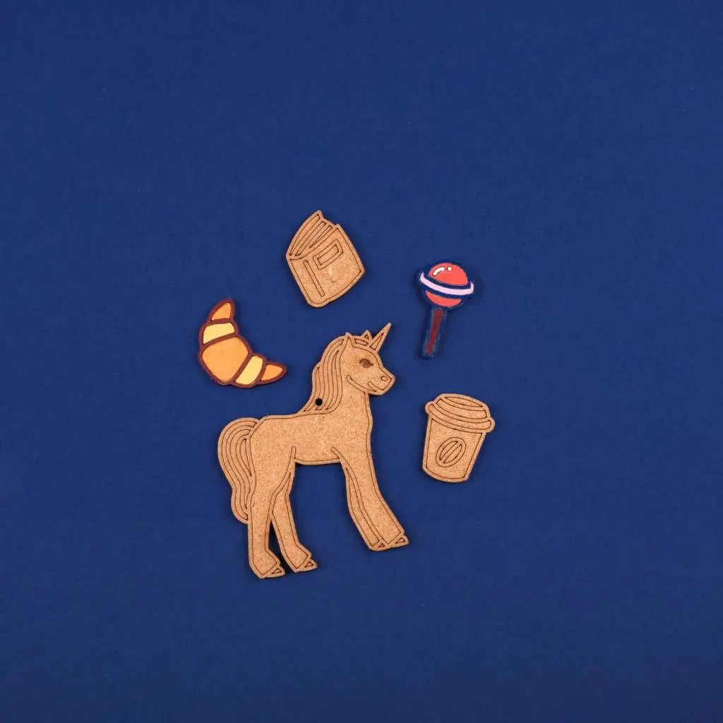Rosemary – Colour-Your-Own Wooden Unicorn Mini Set