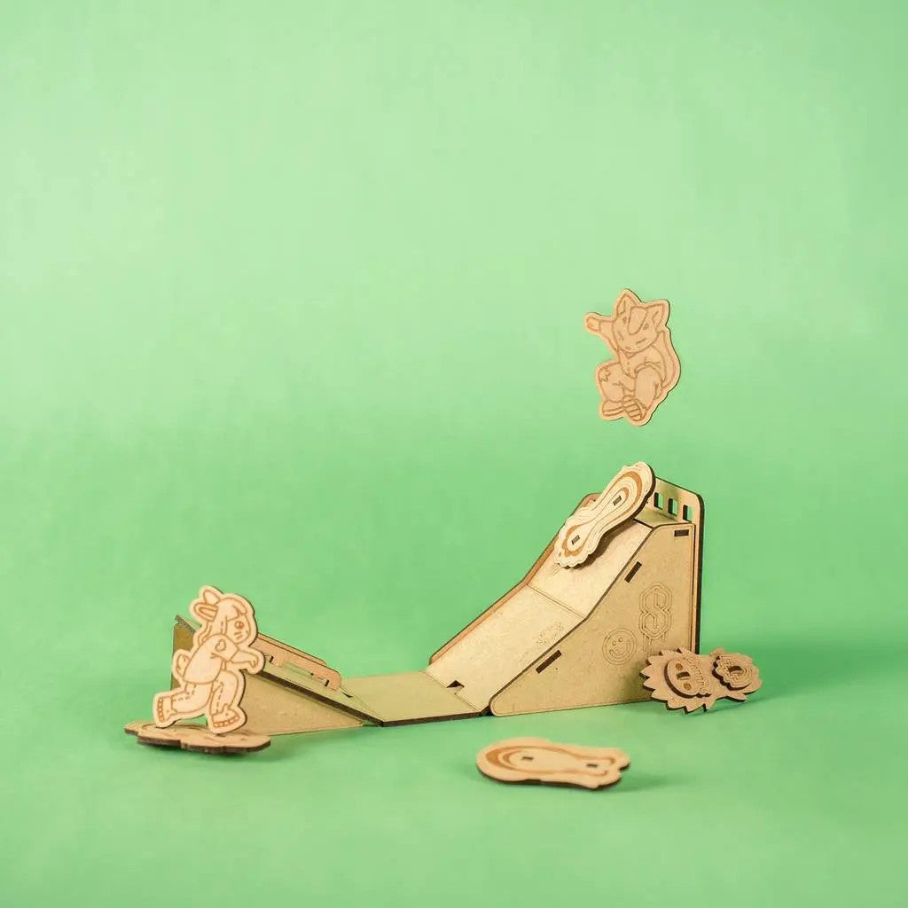 Spark & Loud – Colour-Your-Own Wooden Skatepark Play Set