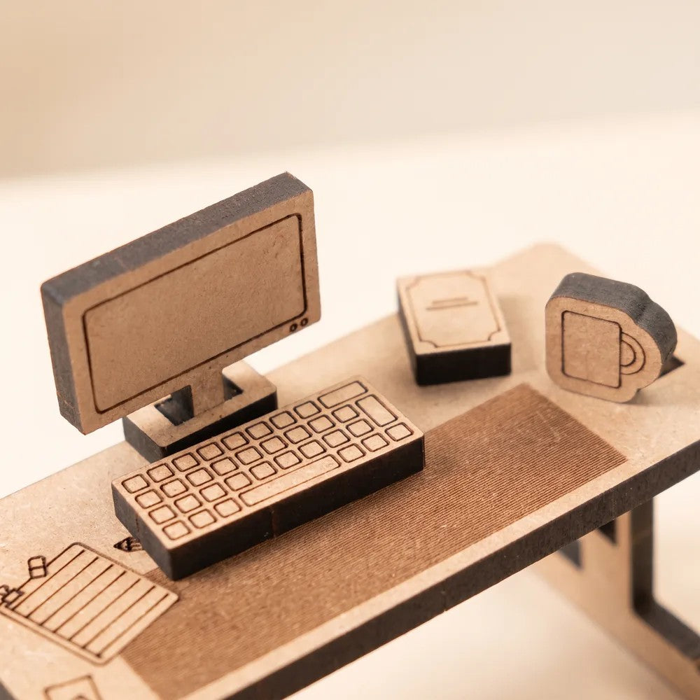 The Cloud Office – Colour-Your-Own Wooden Dollhouse