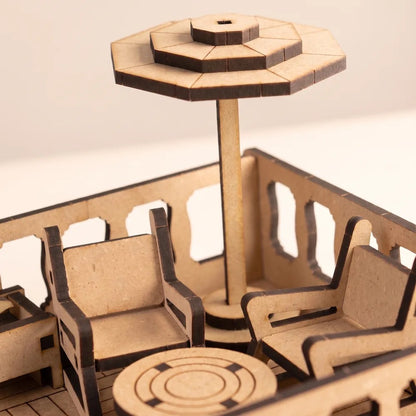 The Cloud Office – Colour-Your-Own Wooden Dollhouse