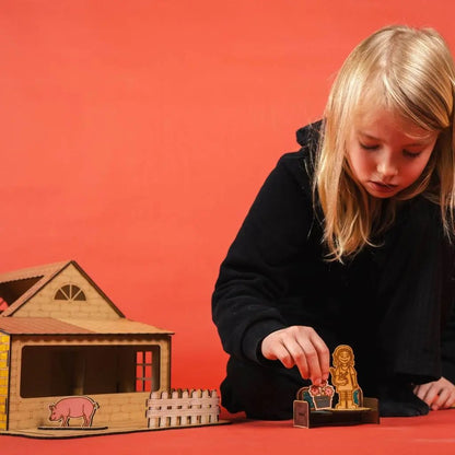 The Farmhouse – Colour-Your-Own Wooden Play Set