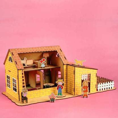 The Farmhouse – Colour-Your-Own Wooden Play Set