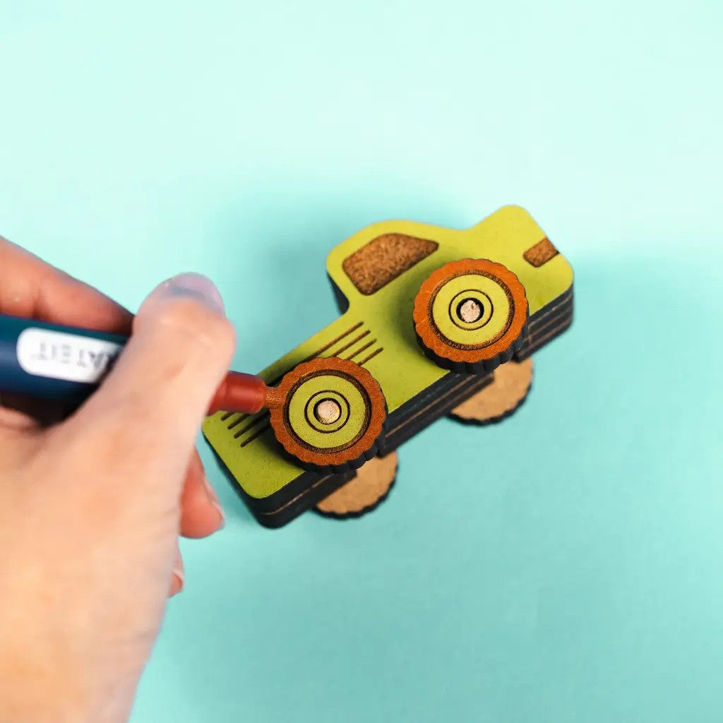 Thunder Truck – Colour-Your-Own Wooden Toy Truck