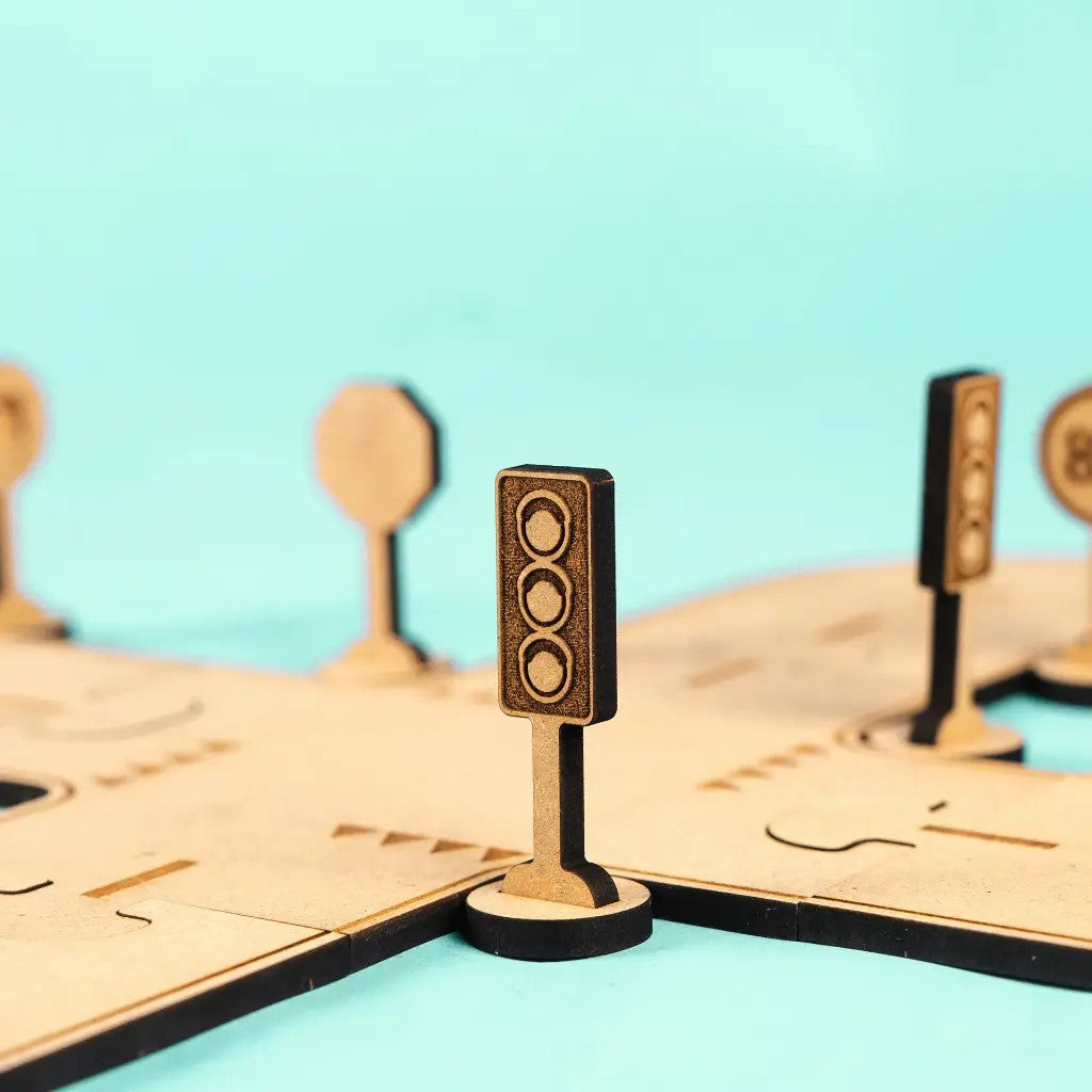 Traffic & Road Signs – Colour-Your-Own Wooden Sign Set