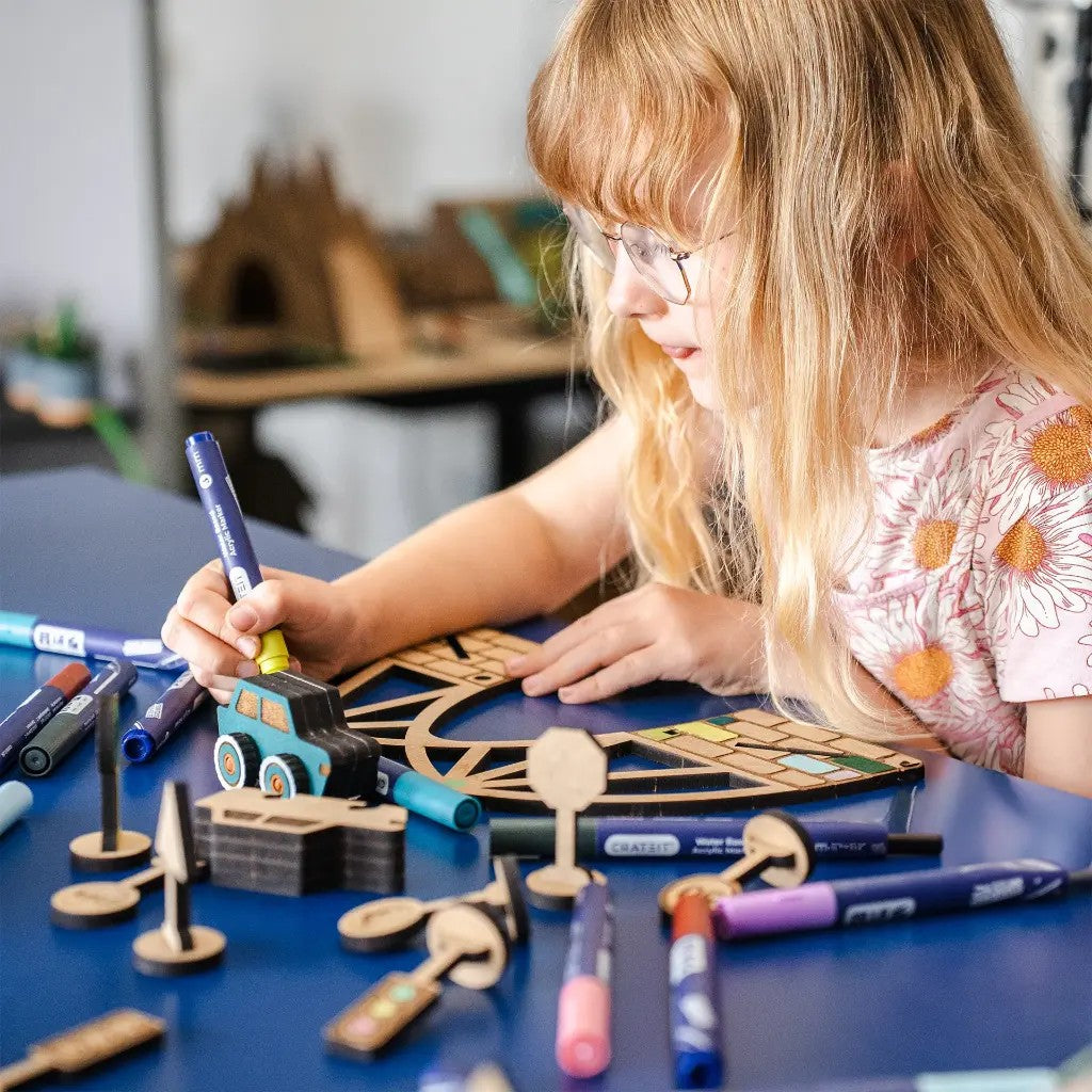 Turbo Racer – Colour-Your-Own Wooden Race Car