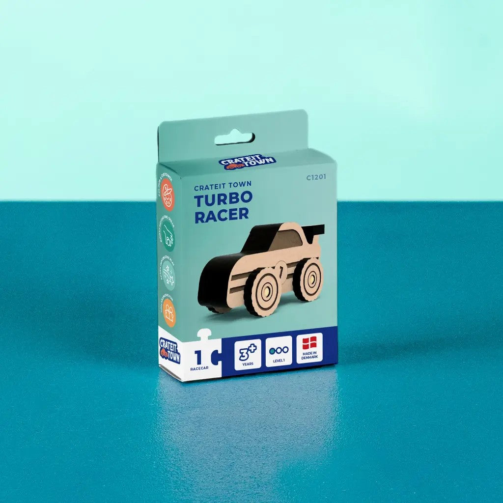 Turbo Racer – Colour-Your-Own Wooden Race Car