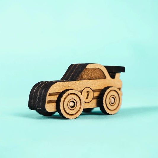 Turbo Racer – Colour-Your-Own Wooden Race Car
