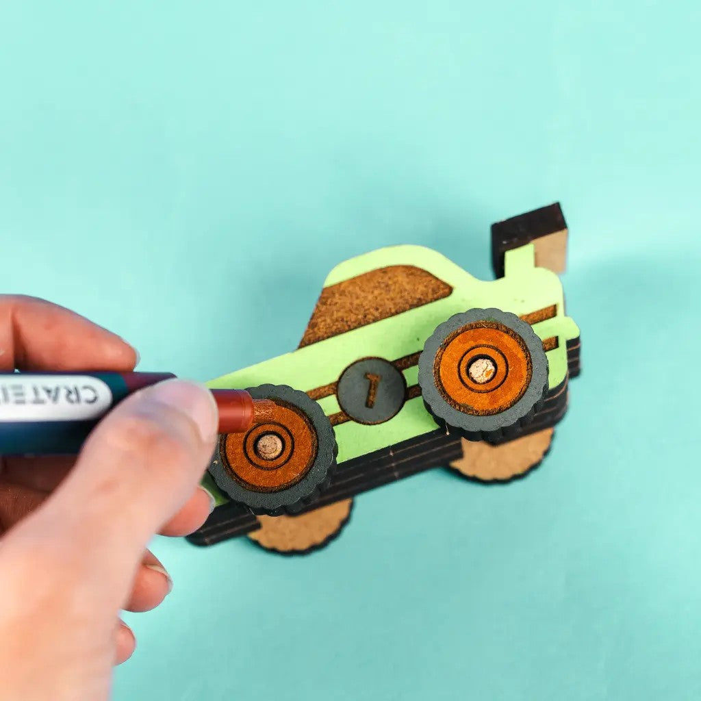 Turbo Racer – Colour-Your-Own Wooden Race Car