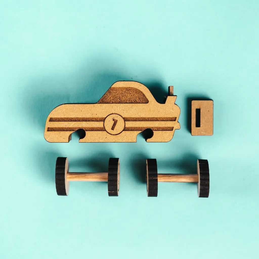 Turbo Racer – Colour-Your-Own Wooden Race Car