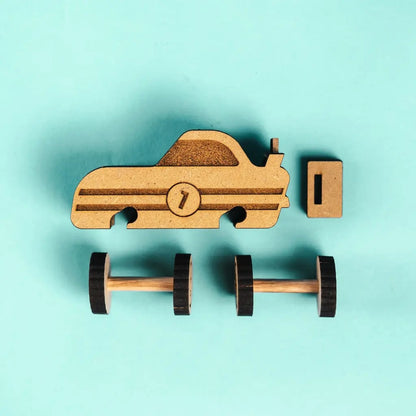 Turbo Racer – Colour-Your-Own Wooden Race Car