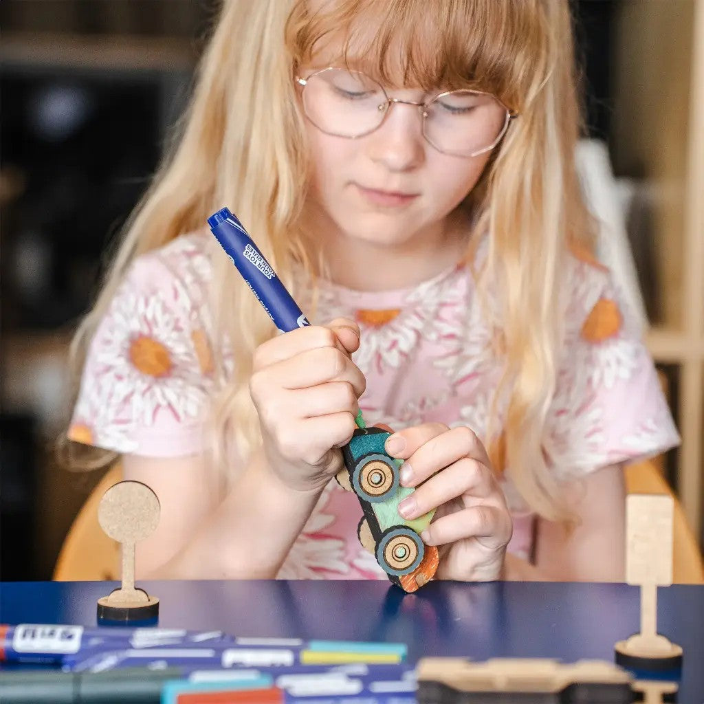 Turbo Racer – Colour-Your-Own Wooden Race Car