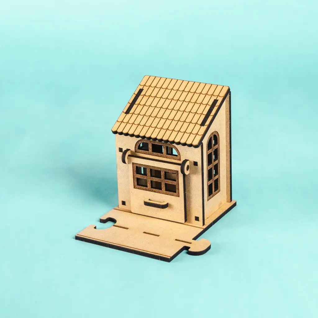 Vista Villa – Colour-Your-Own Wooden Toy Garage