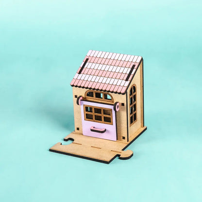 Vista Villa – Colour-Your-Own Wooden Toy Garage