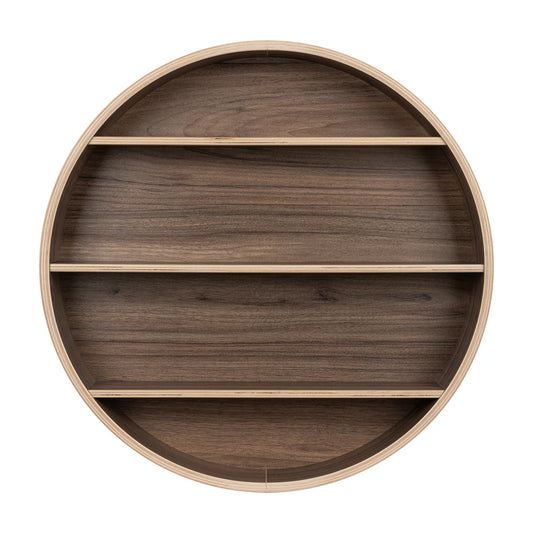 Curve Lab – Rund hylde – Valnød