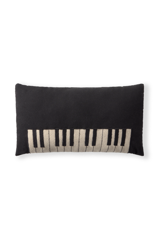 Lorena Canals Piano Pude 45 x 26 cm - Sort/Natur