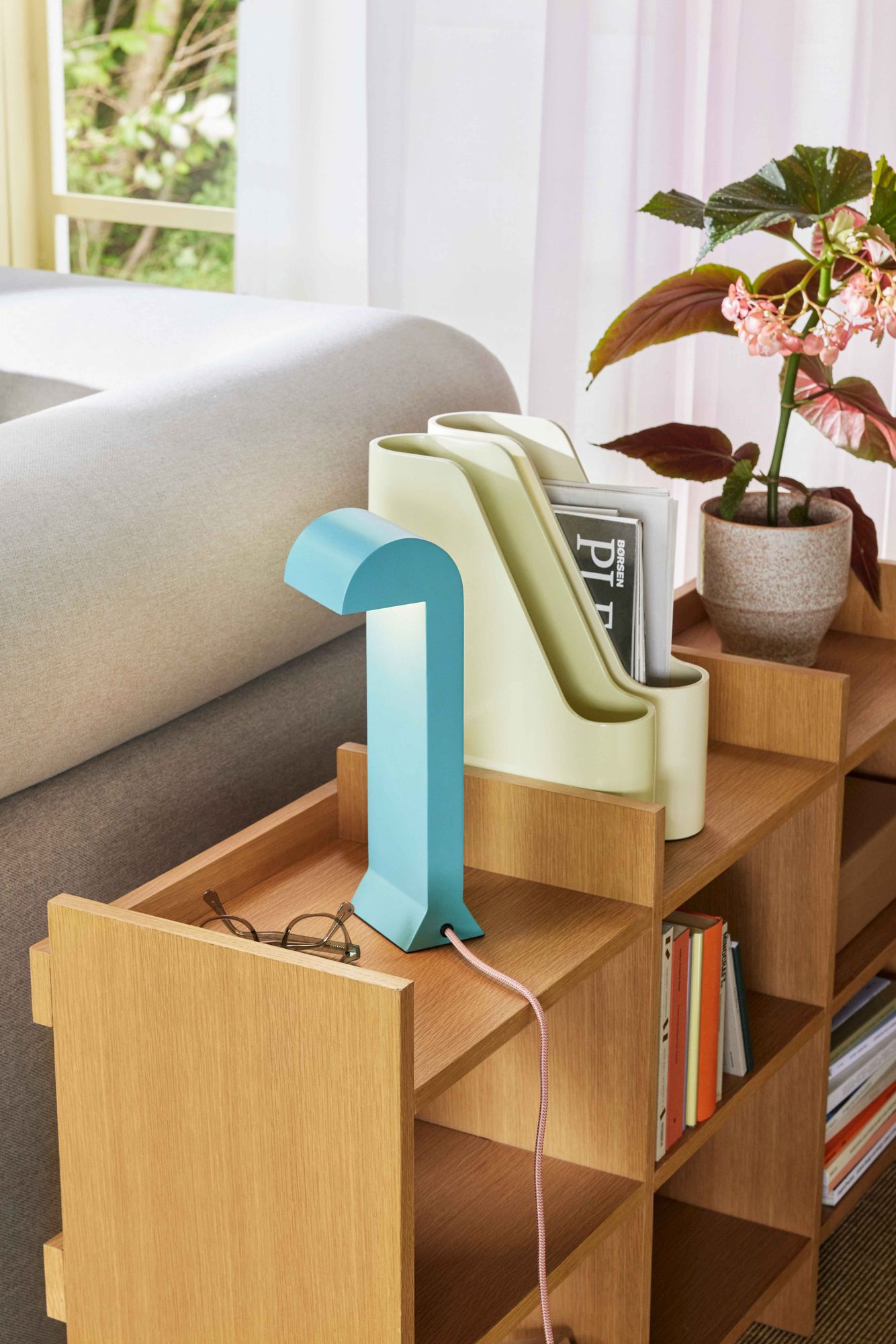 Hübsch Soothe bordlampe – turkis
