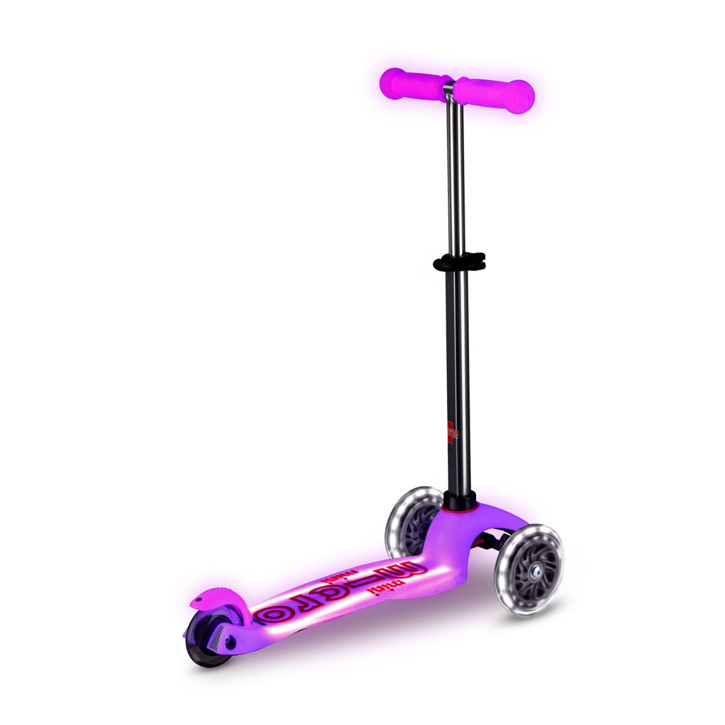 Micro Mini Deluxe Glow LED Plus løbehjul - Frosty Pink