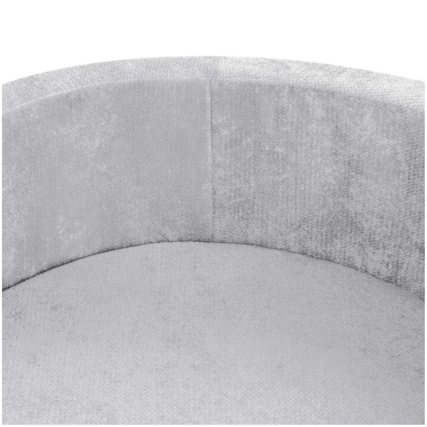 Plush Nest boldbassin med 200 bolde i premium chenille – grå – 90x30 cm