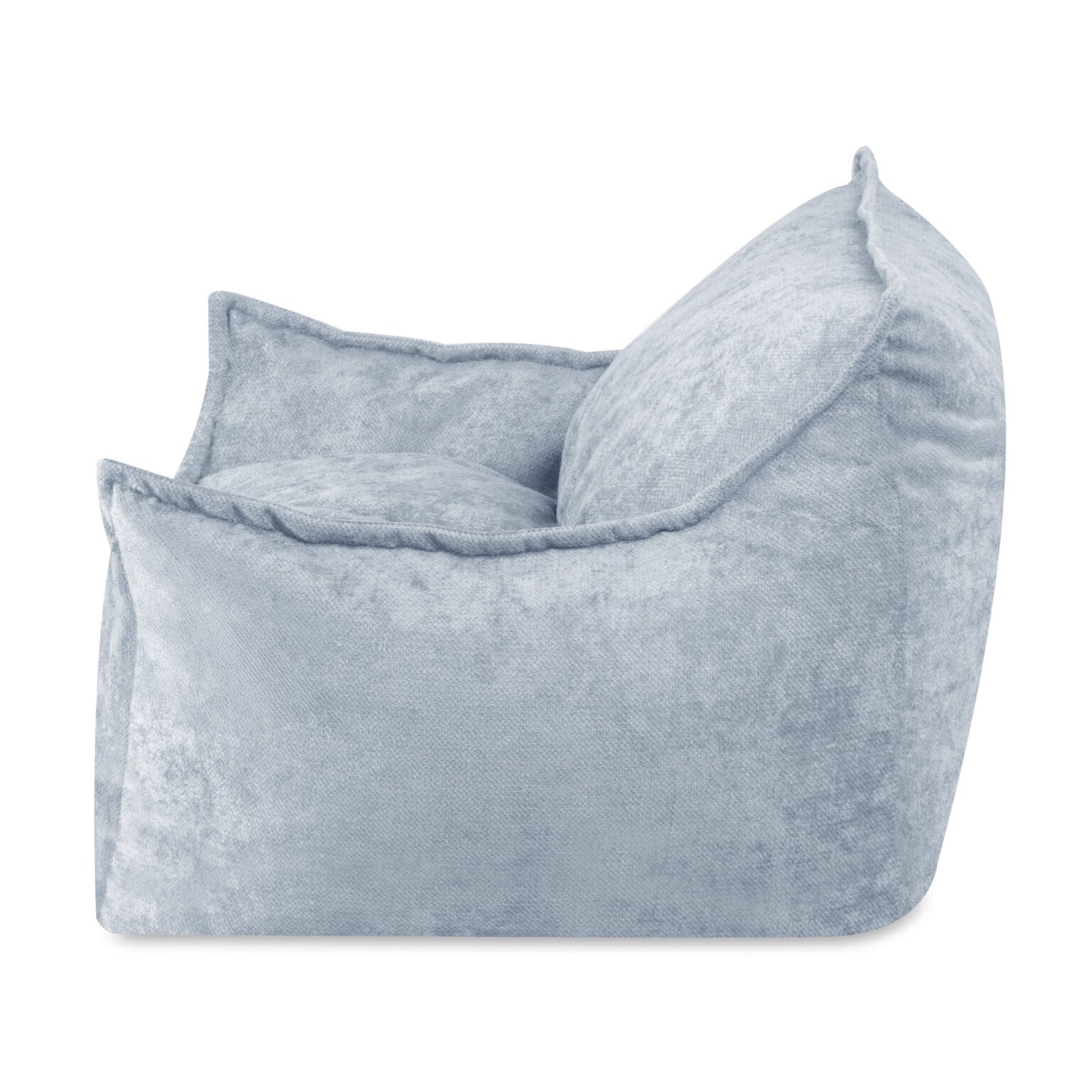 Plush Nest Roya lænestol til børn i premium chenille – blå