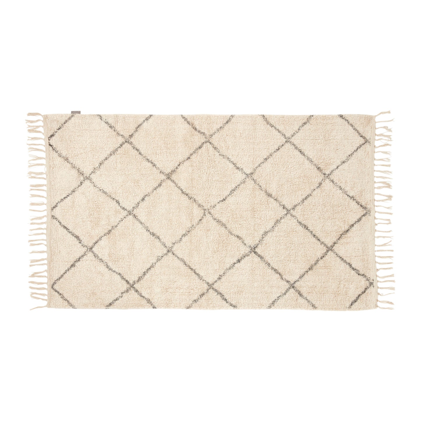 Hübsch tæppe – Rhomb Small Off white (90×150)