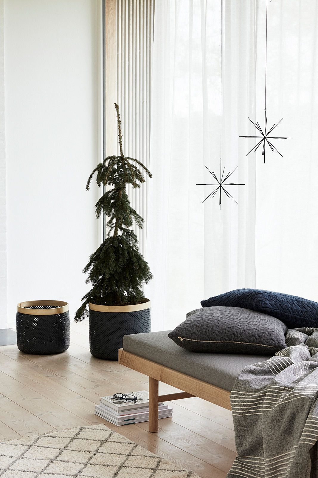 Hübsch tæppe – Rhomb Small Off white (90×150)