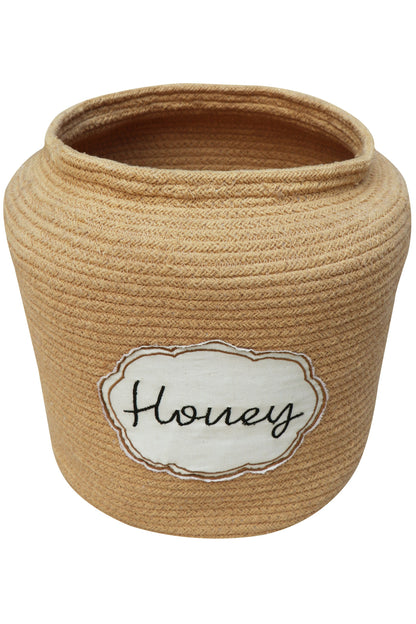 Decorative Basket Honey Pot 
