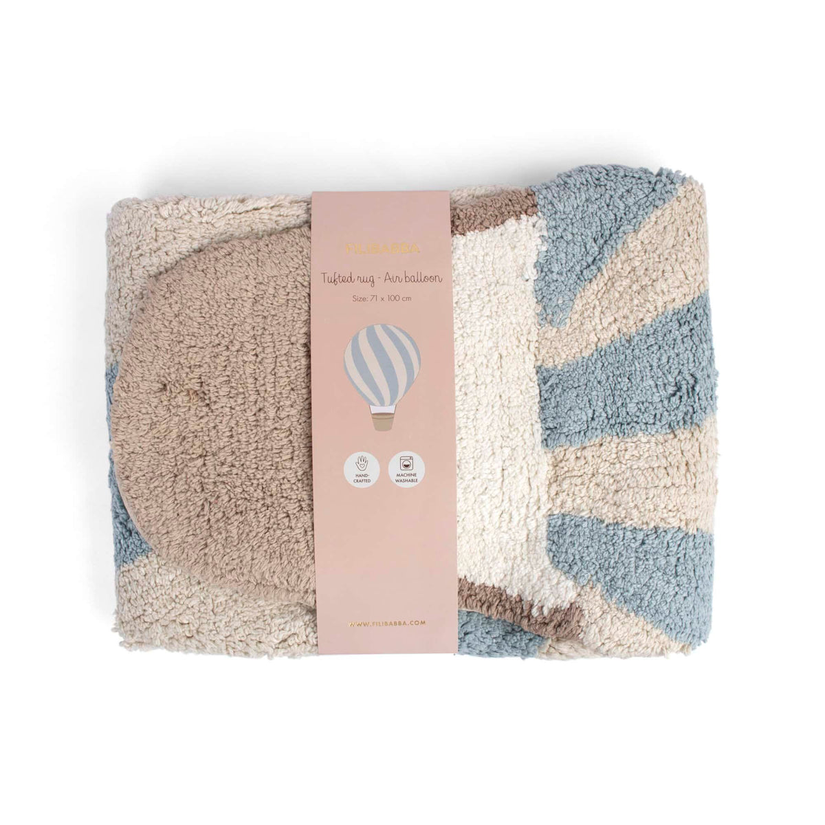 Filibabba Gulvtæppe - Luftballon - Pearl Blue