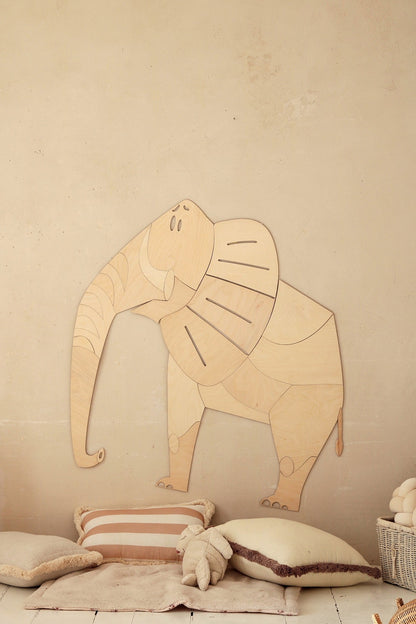 Safari Elephant – Wooden Wall Decoration