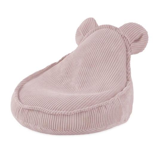 Plush Nest Huggy Bear sækkestol – 68x45 cm, lyserød, fløjl