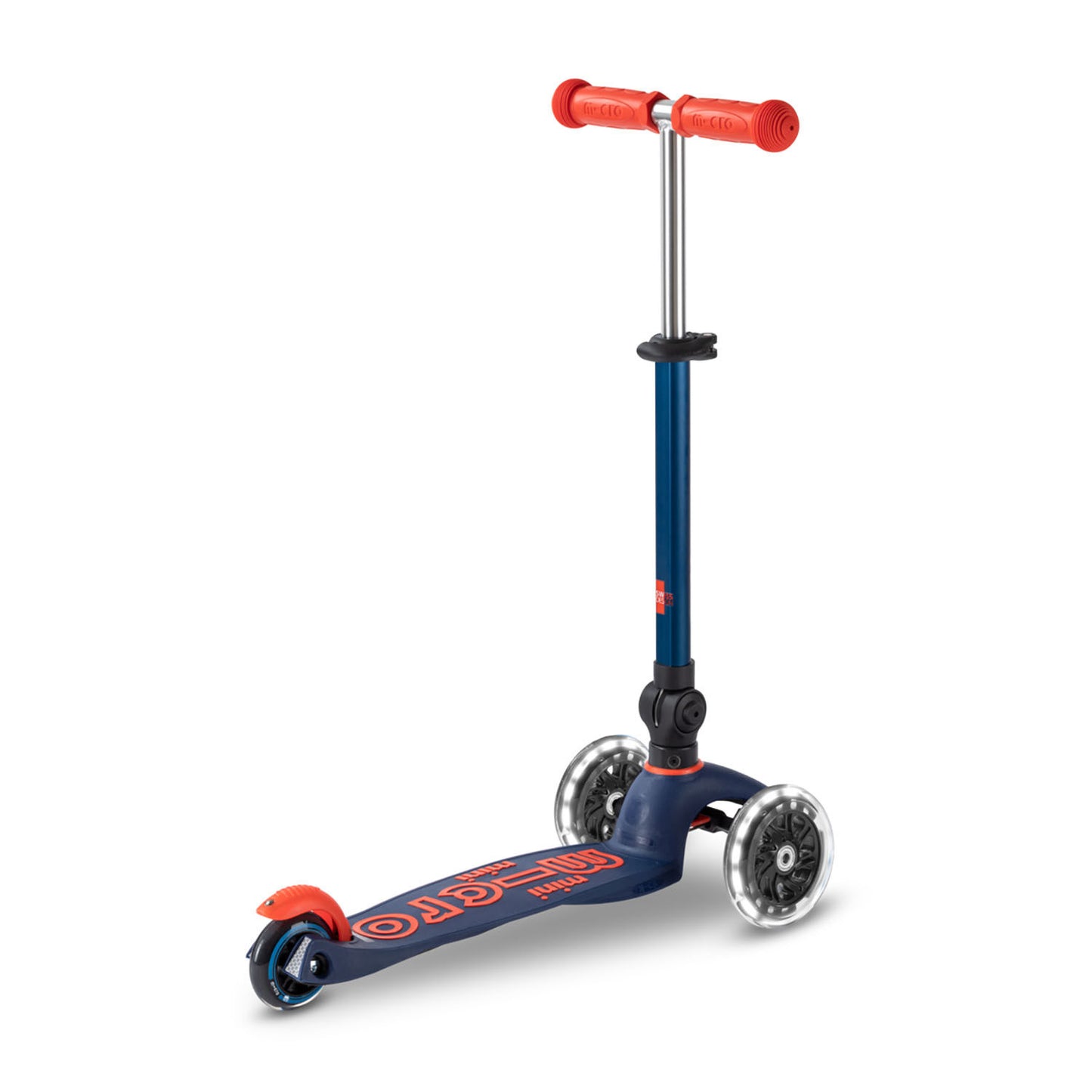Micro Mini Deluxe Foldable LED løbehjul - Navy Blue