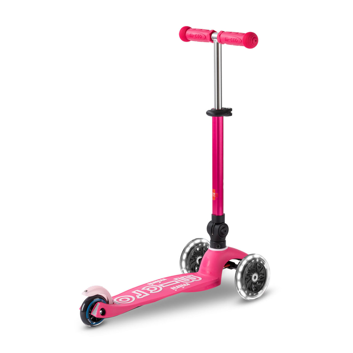 Micro Mini Deluxe Foldable LED løbehjul - Pink