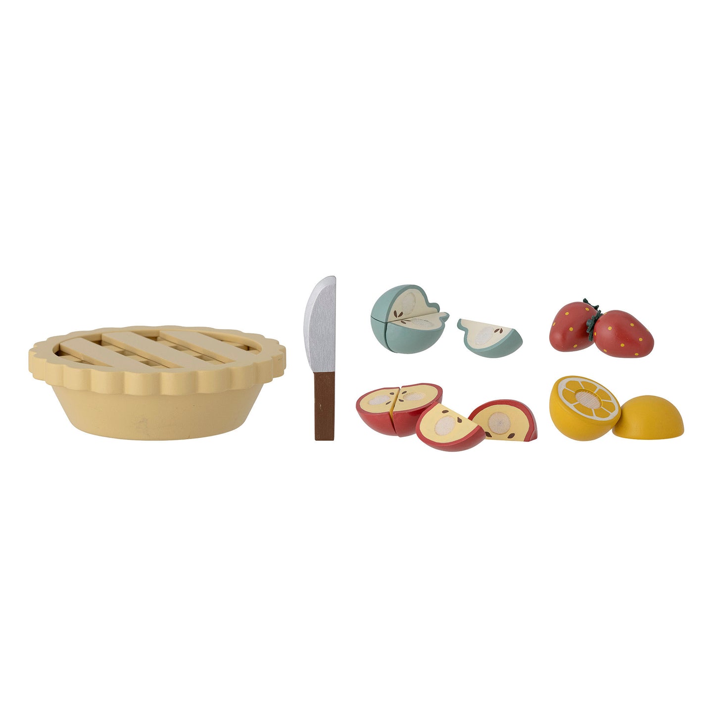 Bloomingville MINI Gabie Legetøj – Frugttærte i træ – Gul – FSC®100% MDF