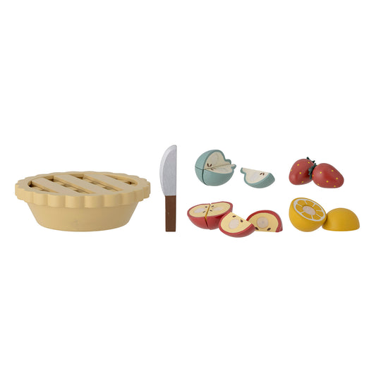 Bloomingville MINI Gabie Legetøj – Frugttærte i træ – Gul – FSC®100% MDF