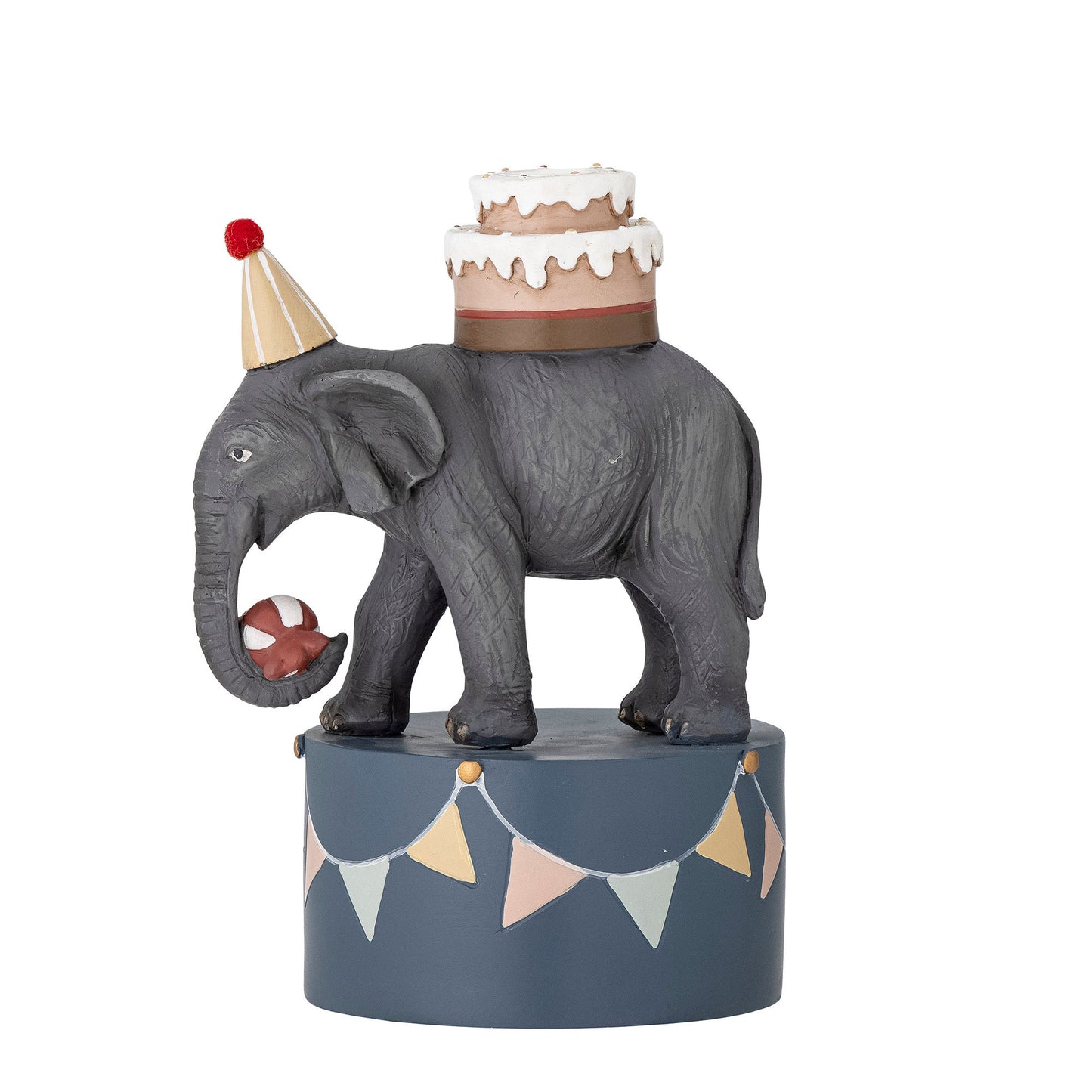 Bloomingville MINI Flor lysestage – Elefant i grå polyresin