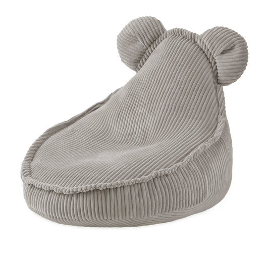 Plush Nest Huggy Bear sækkestol – 68x45 cm, beige, fløjl