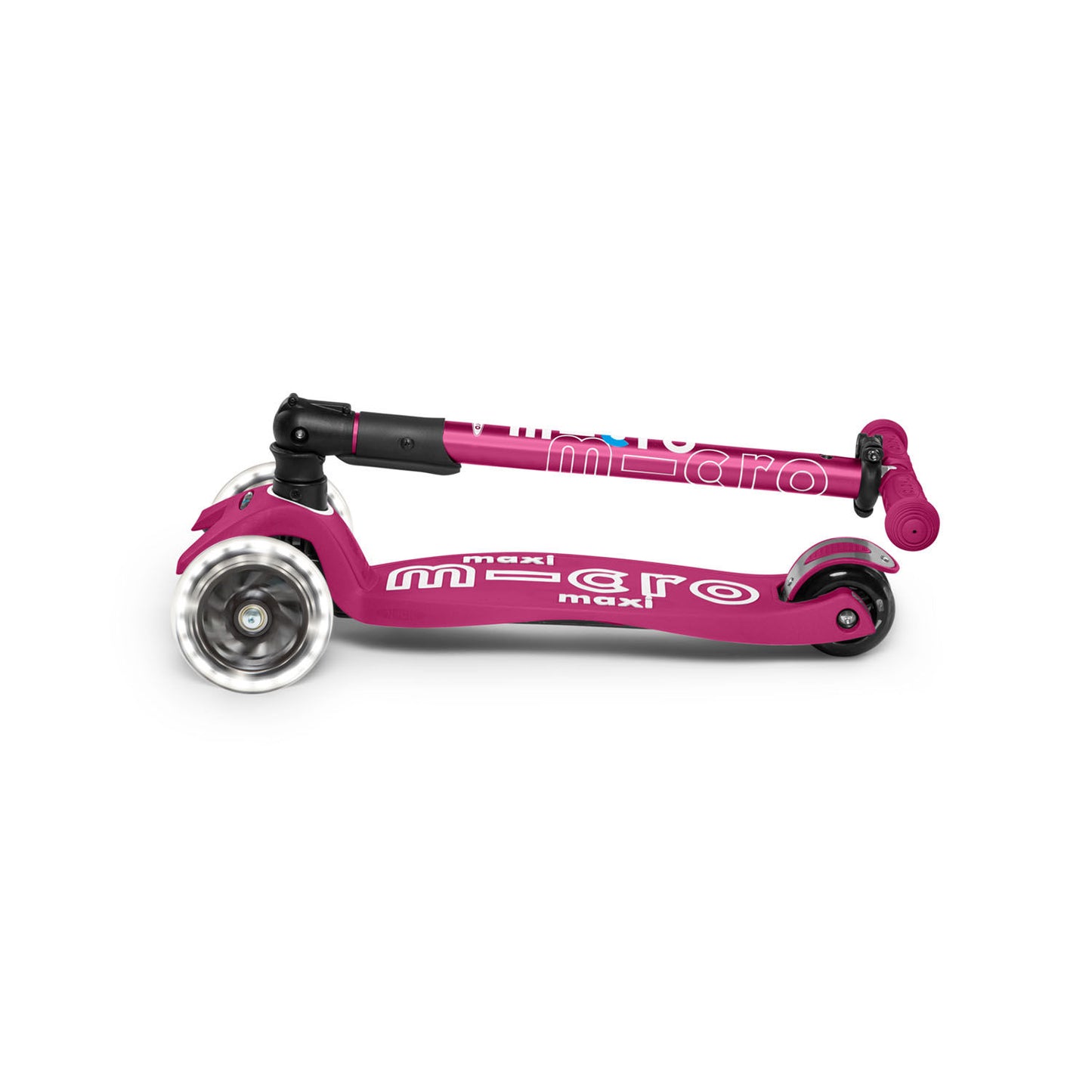 Micro Maxi Deluxe Foldable LED løbehjul - Berry Red